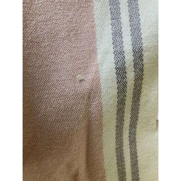 NWT Siizu Causebox blush pink/grey/cream stripe poncho scarf shawl, one size - Picture 12 of 12